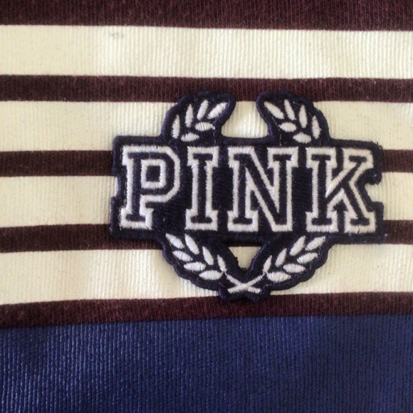 PINK VICTORIAS SECRET COLLEGIATE PURPLE ZIP FRONT HOODIE SMALL - Picture 6 of 13